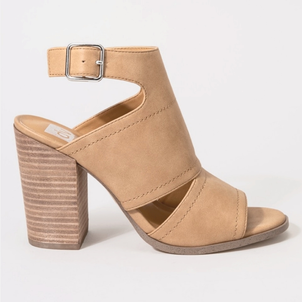 NWT Dolce Vita Block Heel Anlke Strap SandalBrista Shooties Tan 10